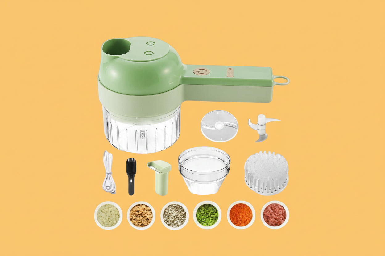 4 in 1 Portable Electric Vegetable Cutter Set