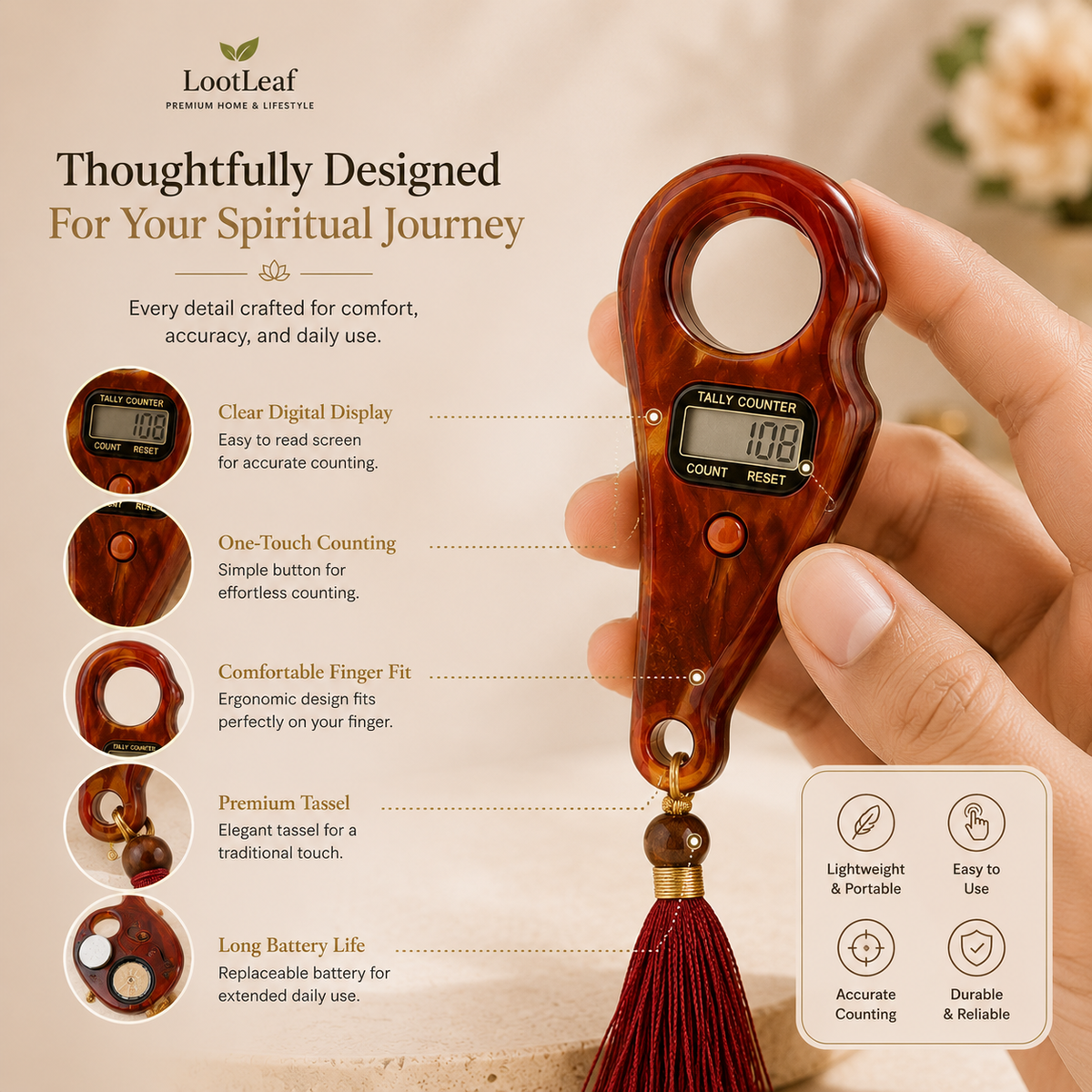 Digital Finger Counter for Chanting Mantra & Pooja