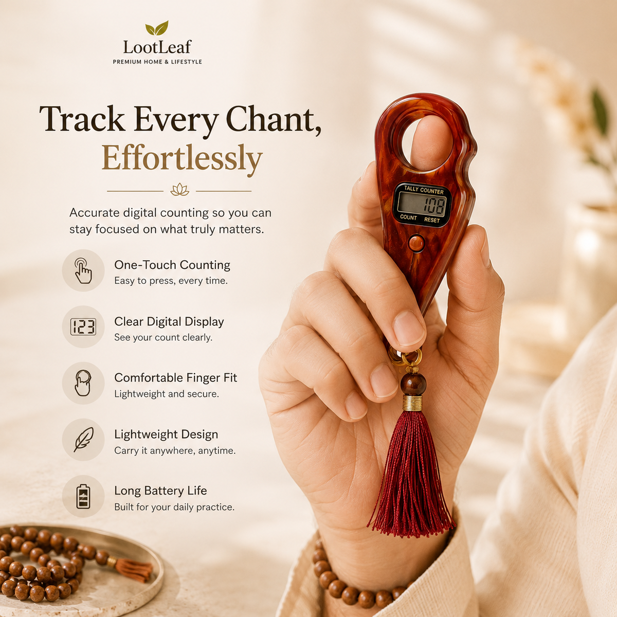Digital Finger Counter for Chanting Mantra & Pooja