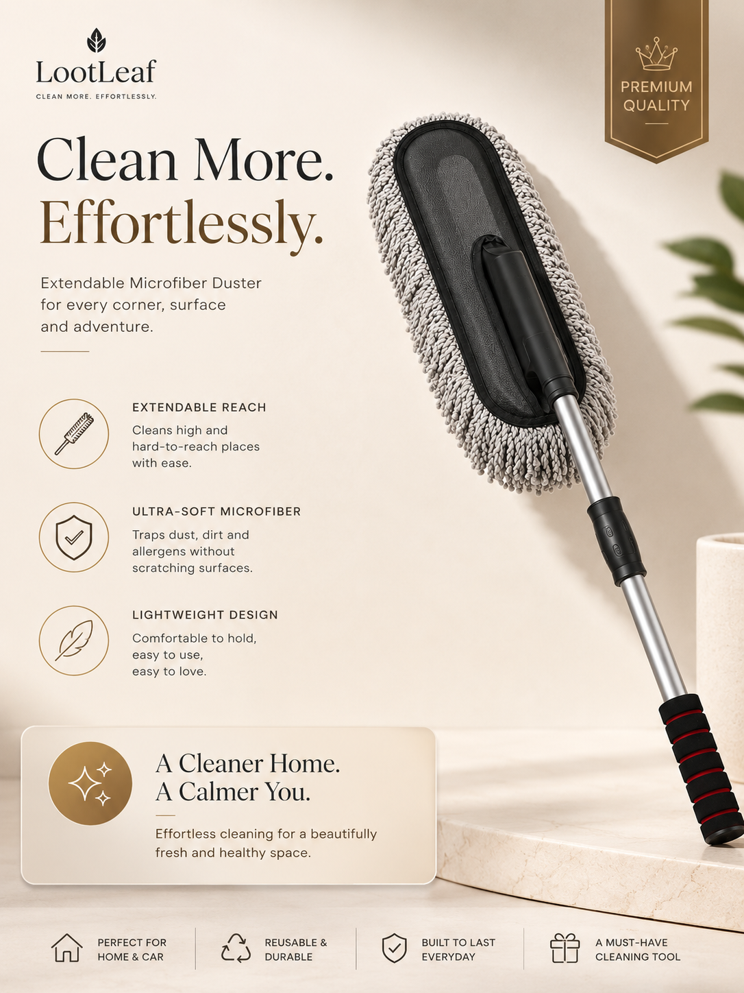 Soft Microfiber Car Duster Brush