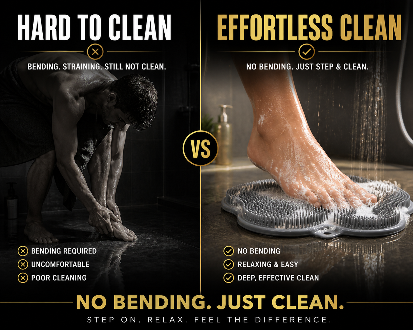 Foot Massager Scrubber Mat & Back Washer