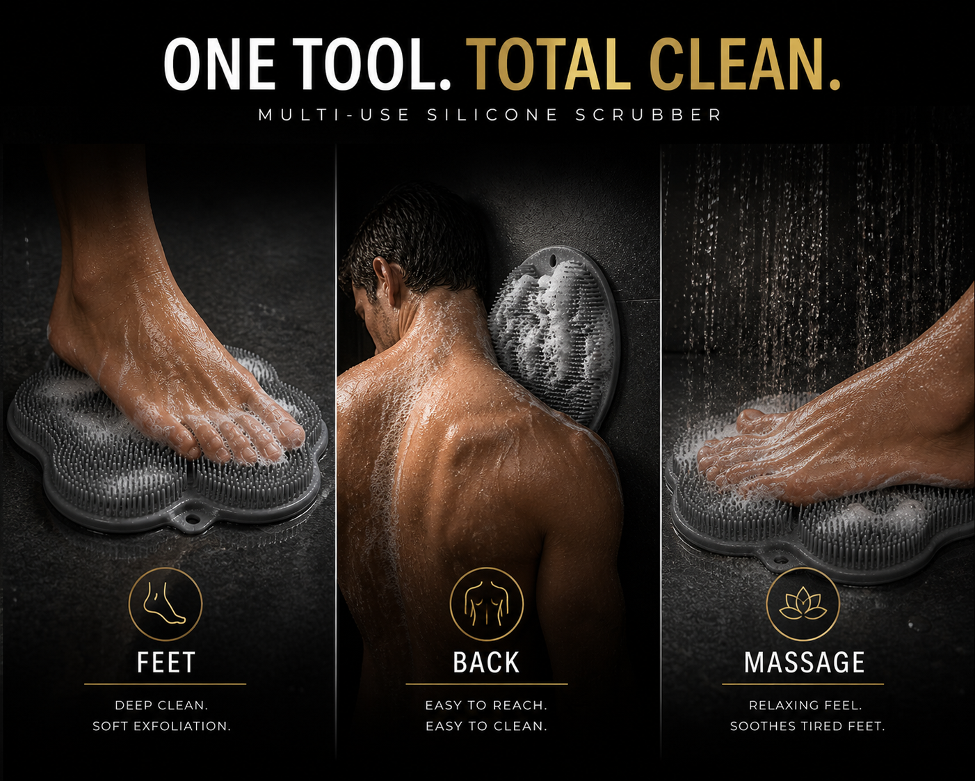 Foot Massager Scrubber Mat & Back Washer