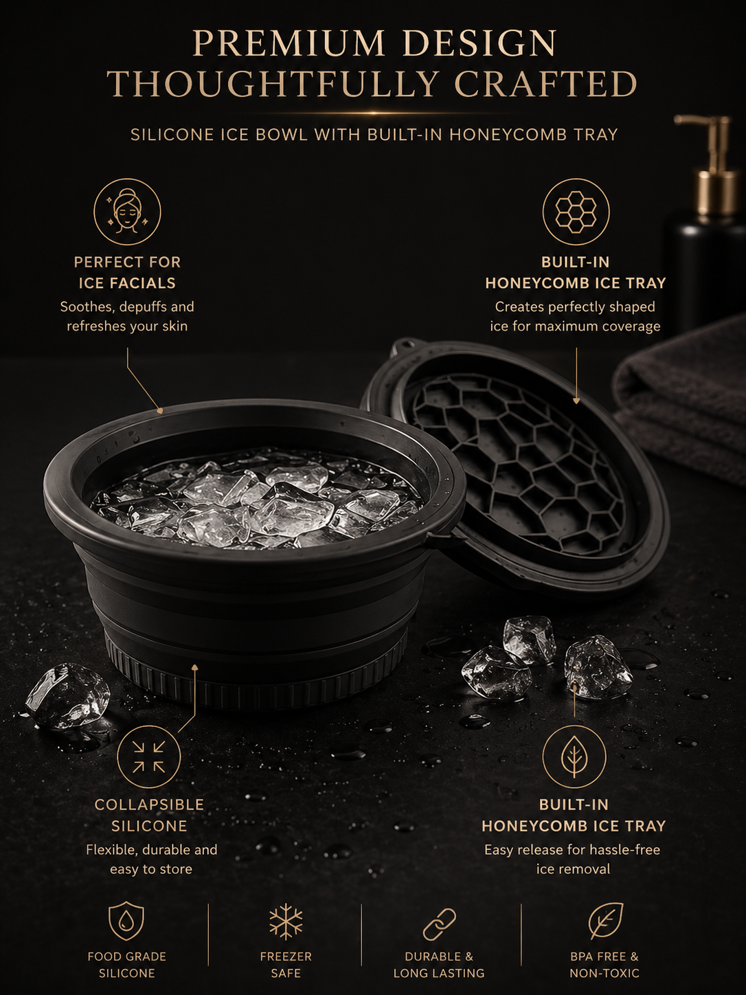 Silicon Ice Face Bowl