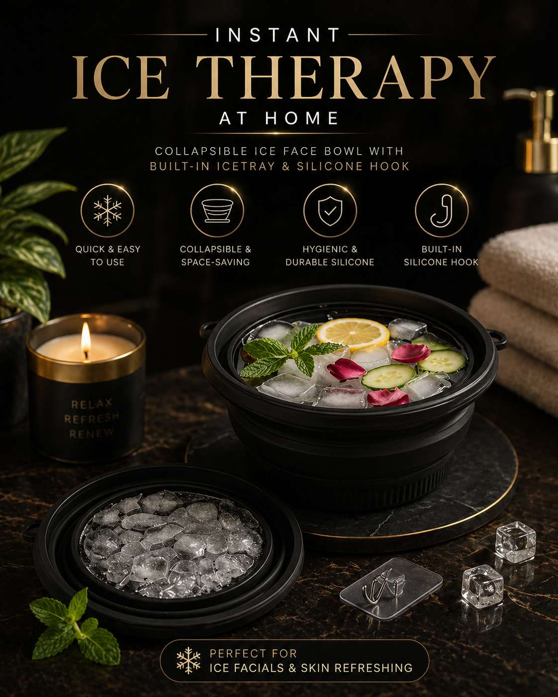 Silicon Ice Face Bowl