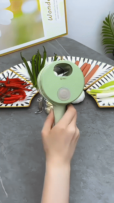 4 in 1 Portable Electric Vegetable Cutter Set