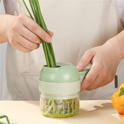 4 in 1 Portable Electric Vegetable Cutter Set