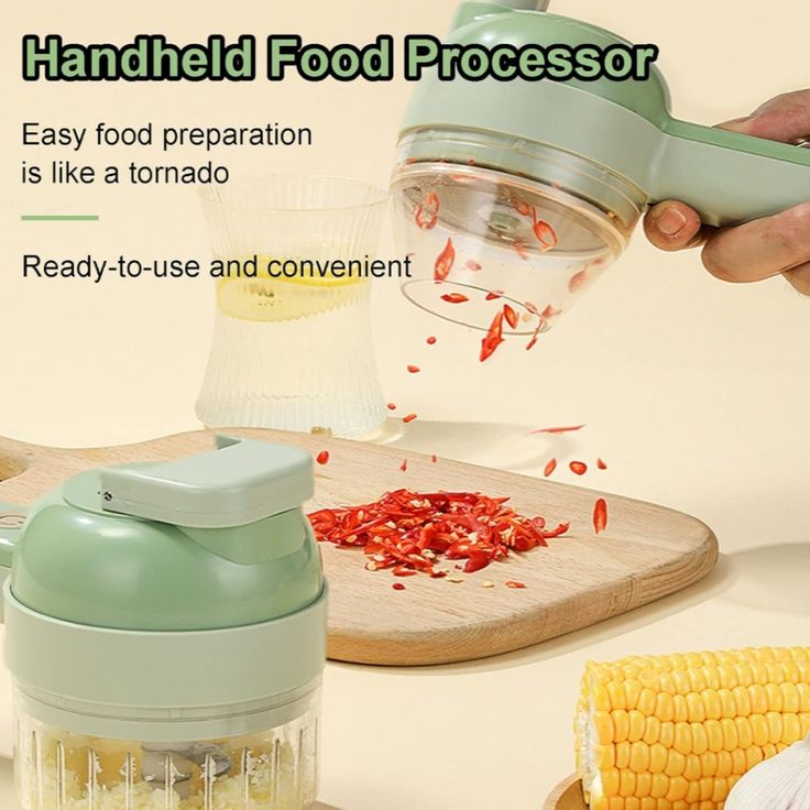 4 in 1 Portable Electric Vegetable Cutter Set